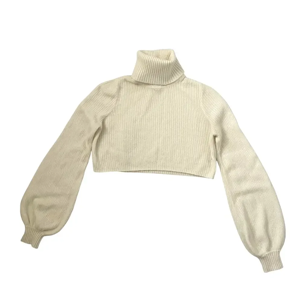 Camila Coelho REVOLVE Cesare Cropped Sweater - Cream - Size S - Picture 3 of 7